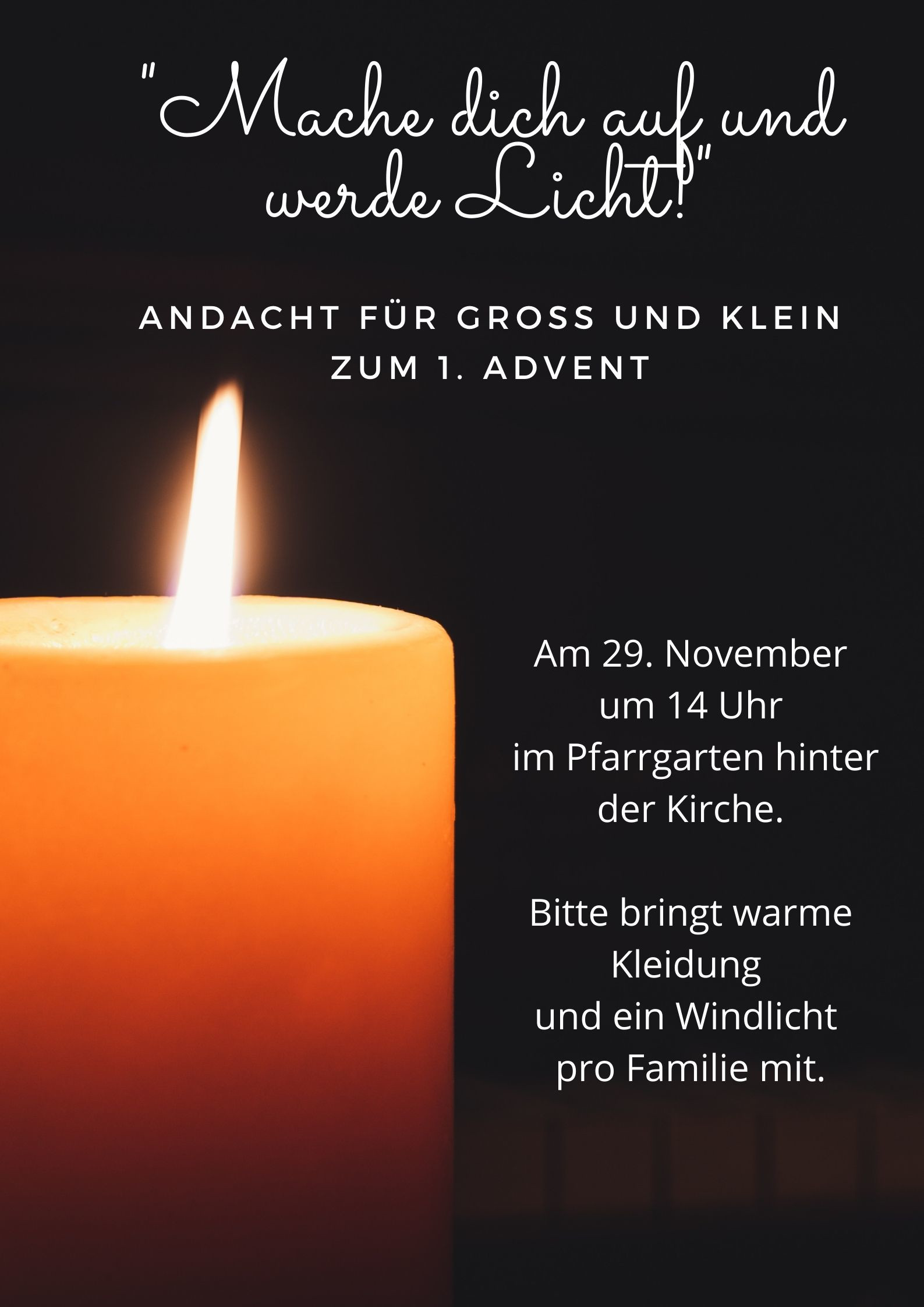 Andacht für groß und klein zum 1. Advent